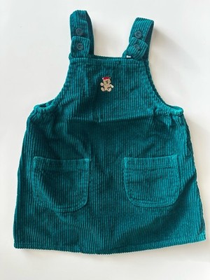 Original Arizona Jean Company Girls Corduroy Jumper Green 18 Months