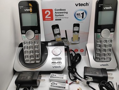 VTech CS5229-2 DECT 6.0 2 Handset Cordless Answering System With Extended Range