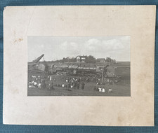 Vintage 1920 Photograph Norfolk & Western Railroad Train Wreck Rural Retreat, VA
