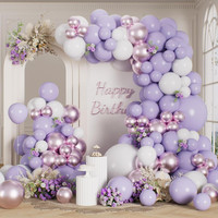 Lila Luftballon Girlande, 165 StüCk Luftballons Bogen Ballons Latex FüR Geburtst