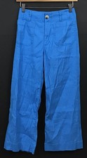 Anthropologie Maeve The Colette Linen Blend Crop Wide-Leg Pants Blue Size 24P