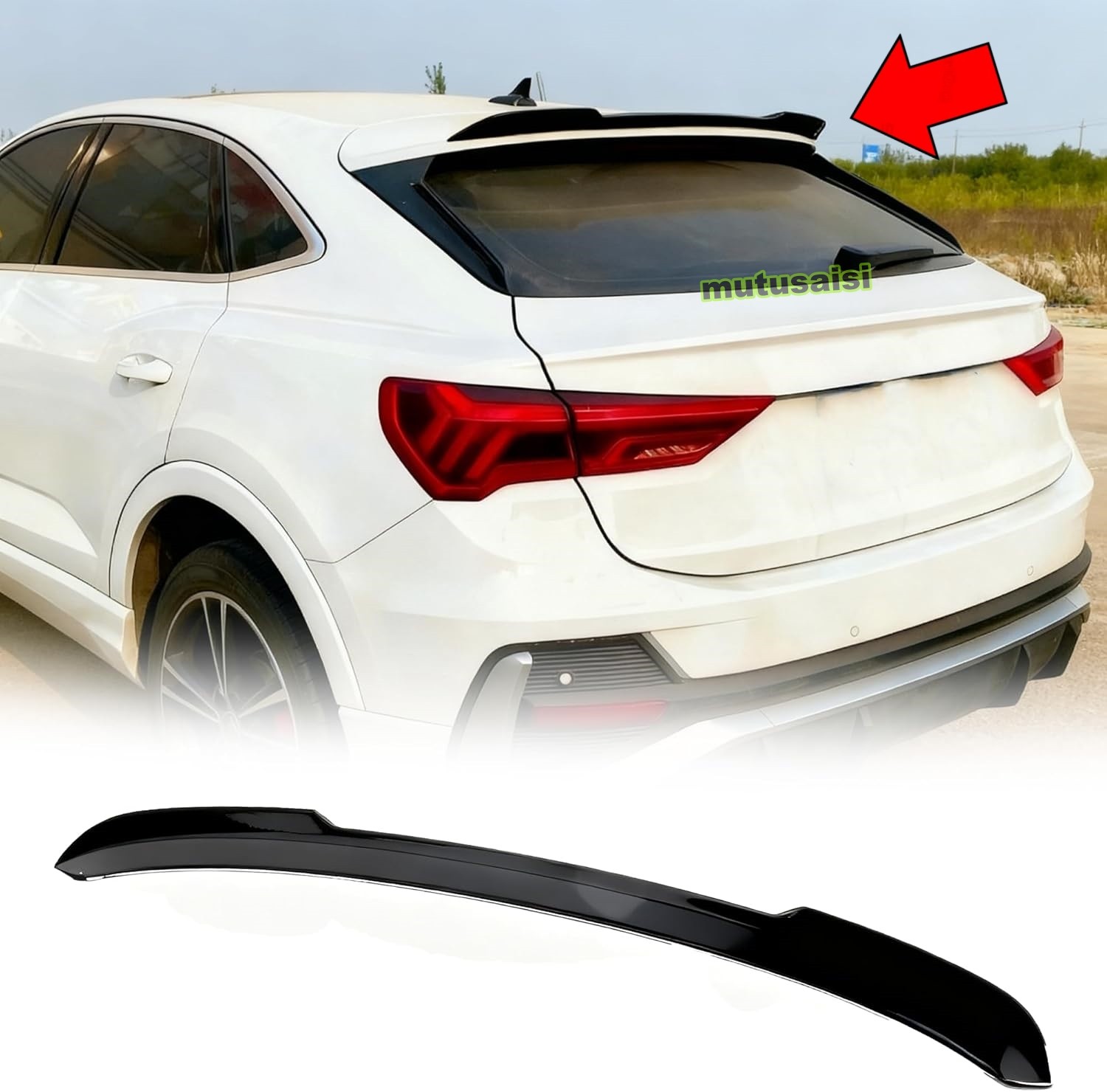 Becquet de toit Audi Q3 Sportback II F3N spoiler aileron arrière de coffre