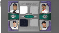 2005 UD Sweet Spot Threads Quads - Mauer Varitek Posada Rodriguez /25 Game Used