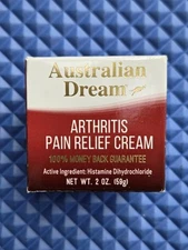 Australian Dream Arthritis Pain Relief Cream, Muscle Aches  Back Pain, Exp 05/27