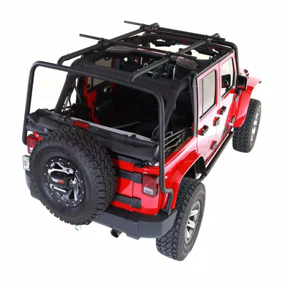 Rugged Ridge Sherpa Black Coated Steel Roof Rack for 07-18 Jeep Wrangler JK 4Dr Foto 3 de 4