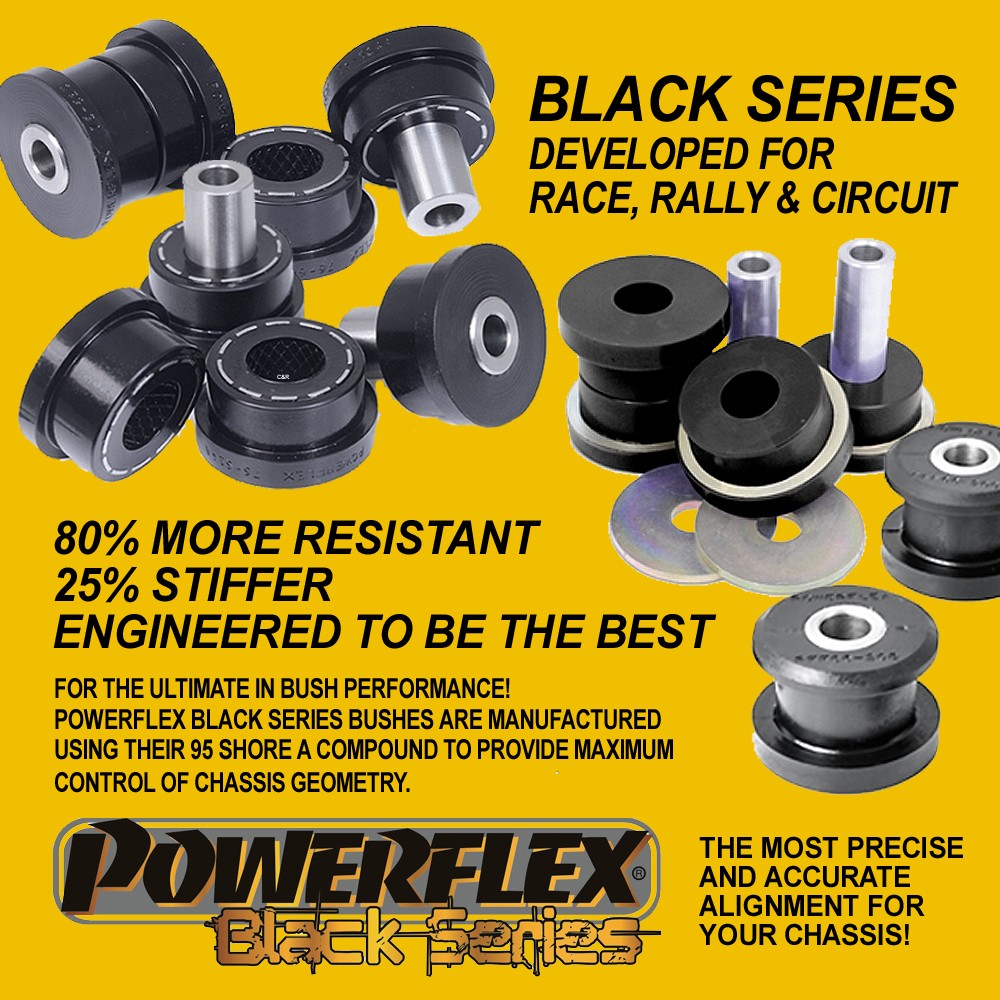 PFR69-620BLK Powerflex Black Rear Sub Frame Front Bush Inserts