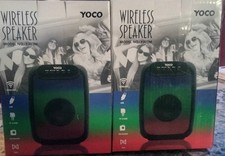 Set of 2 YOCO Bluetooth Wireless Portable Light-Up Speakers Y307M