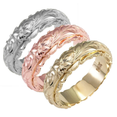 Anneau Vintage Roségold Hochzeit Brautring Crave Flower Design Unisexe %