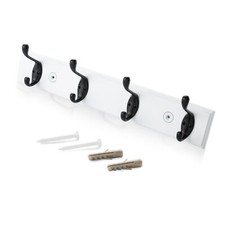 Coat Rack Wall Mount White Wood Wall Mounted Coat Hooks for Hanging Coats 16"...