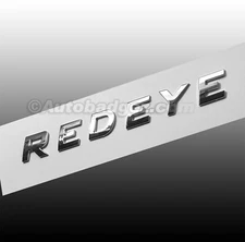1 - Brand New 3D adhesive REDEYE RED EYE chrome lettering emblem badge emblem IT