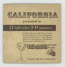 CALIFORNIA 1955 Early Sawyer's View-Master Packet Reels CALIF- 1,2,3