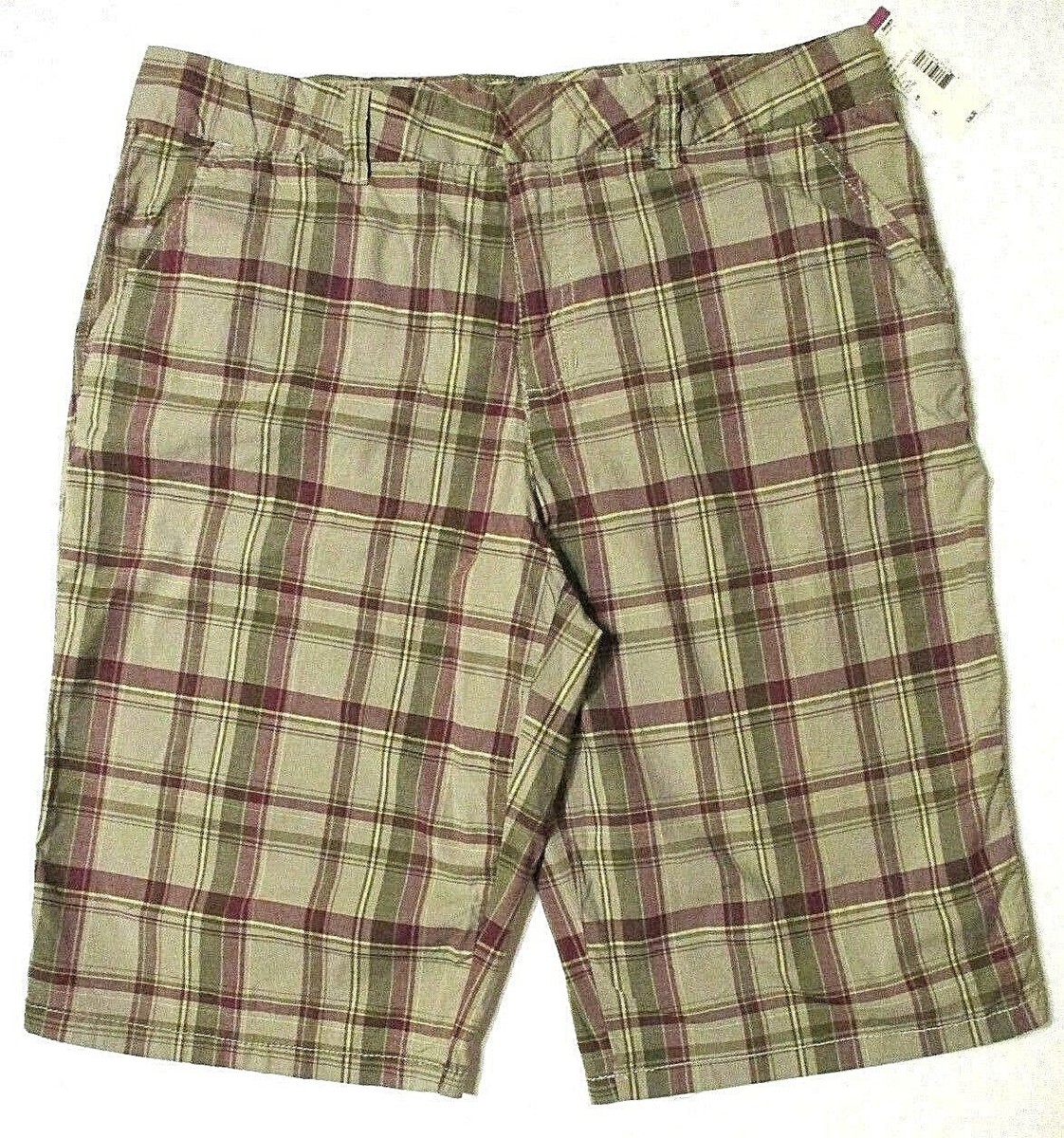 New Classic Elements size 14 plaid bermuda stretch flat front