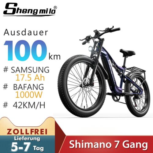 Samsung Akku 17.5Ah e-fahrrad 26 zoll herren E Bike 80NM Elektrofahrrad 45km/h - Afbeelding 1 van 24