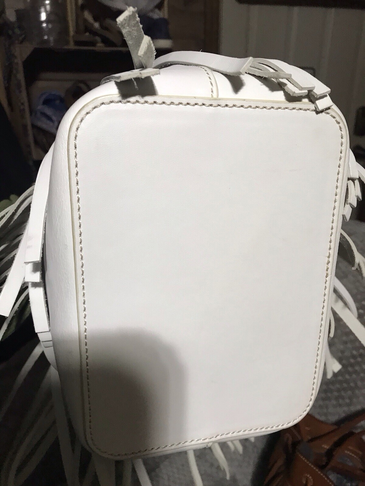 EUC Dooney & Bourke Christa Drawstring, Color Whi… - image 2