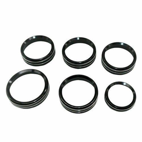 Black Conditioner Audio Switch Knob Ring Cover Trim Compatible Ford F