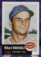 1991 Topps Archives #95 - Willard Marshall - Cincinnati Reds - Near Mint