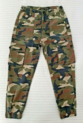 Pantaloni mimetici cargo cotone verde tasconi donna ragazza BERSHKA tg EUR  34 | eBay