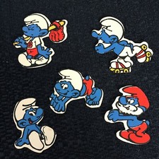 Vintage 5 Smurf Colorforms 1981 PEYO Playset Replacements Only Loose NO BOX Papa