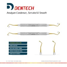 Amalgam Plugger Condenser Serrated & Smooth Filling Restorative instrument CE