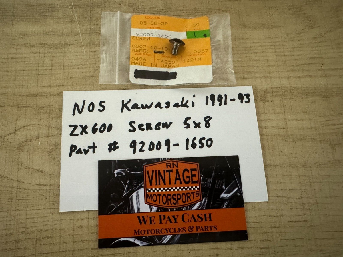 NOS Kawasaki 1991-1993 ZX600 Screw 5x8 Part # 92009-1650 New | eBay