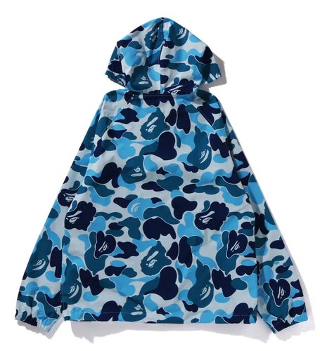 *A BATHNIG APE Ladies' ABC CAMO HOODIE JACKET Gray / Blue / Pink 1J80240003 - Picture 10 of 11