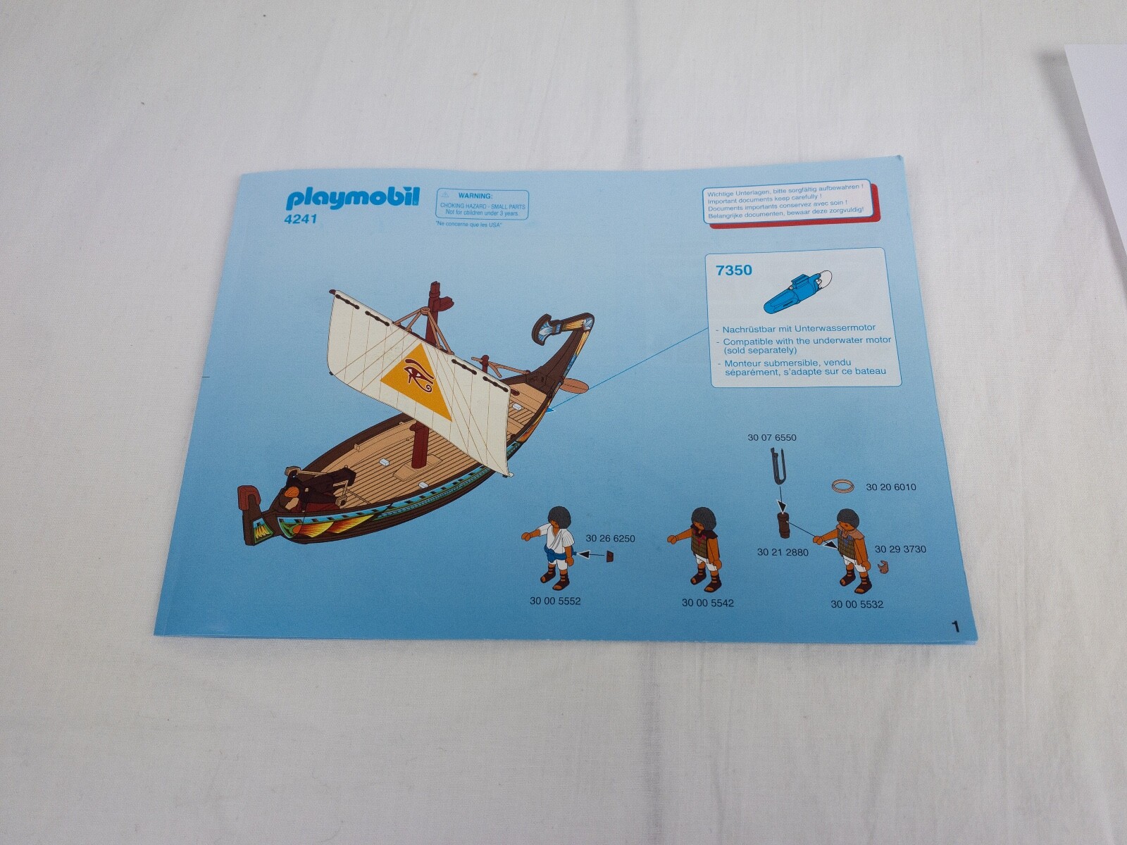 Playmobil 4241 - Royal Ship of Egypt 100% Complete w/ Box