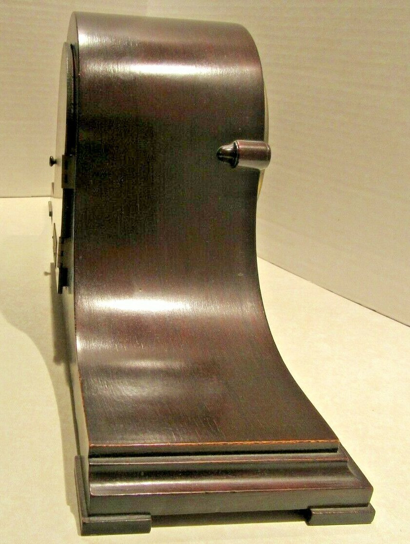 Vintage Herschede Mantel Clock - Mahogany Case Two Tone Finish No 5052 1925-1928