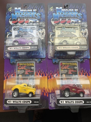 Muscle Machines ‘41 Willys Coupe Lot of 4 - Vintage 1:64