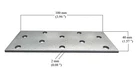 Flat Connecting Joining Plate Galvanised Heavy Duty metal Size: 100 x 40 x 2mm