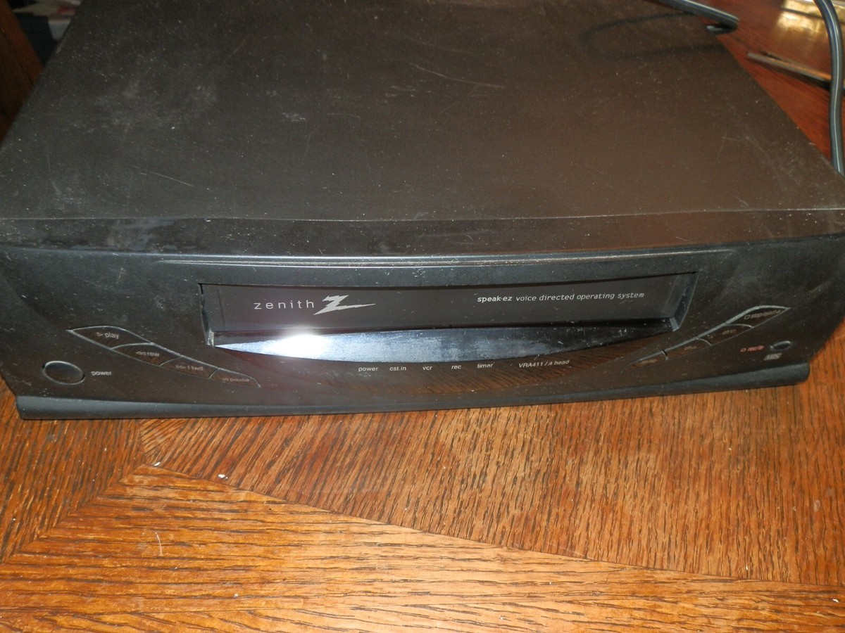 Zenith VRA411 Speak-Ez VCR VHS Player Video Recorder, Working, Has