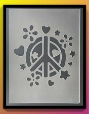 Peace Sign 12 Stencil 10mm or 7mm Thick, Peace, Love, Hippie, Airbrushing