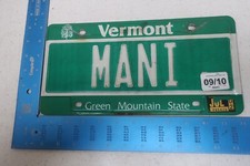 Vermont License Plate Tag 2010 10 VT Vanity Manicure Spa Beauty Pedicure MANI