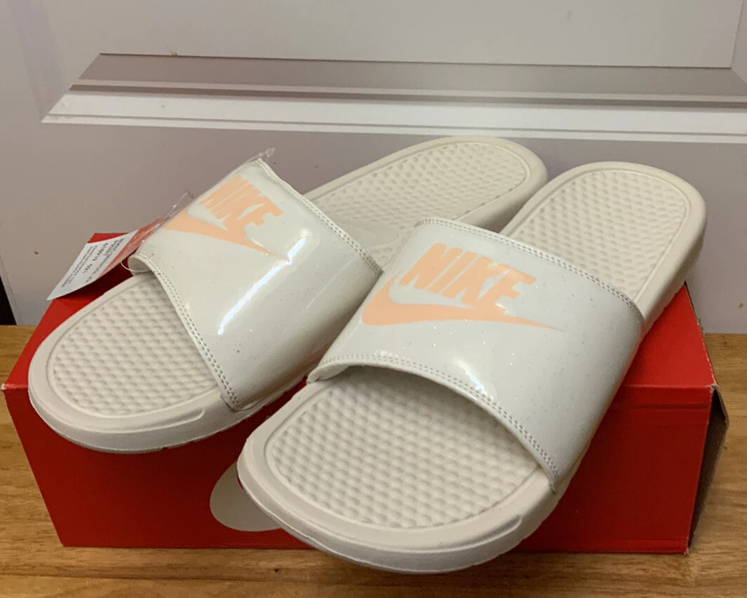NUOVE NIKE Benassi JDI Sheen Slides Phantom Crimson 618919 021 Donna Taglia 12