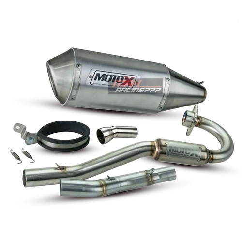 FULL SYSTEM EXHAUST STAINLESS STEEL MUFFLER RACING PIPE FOR KAWASAKI KLX KLX140 - Picture 2 of 5