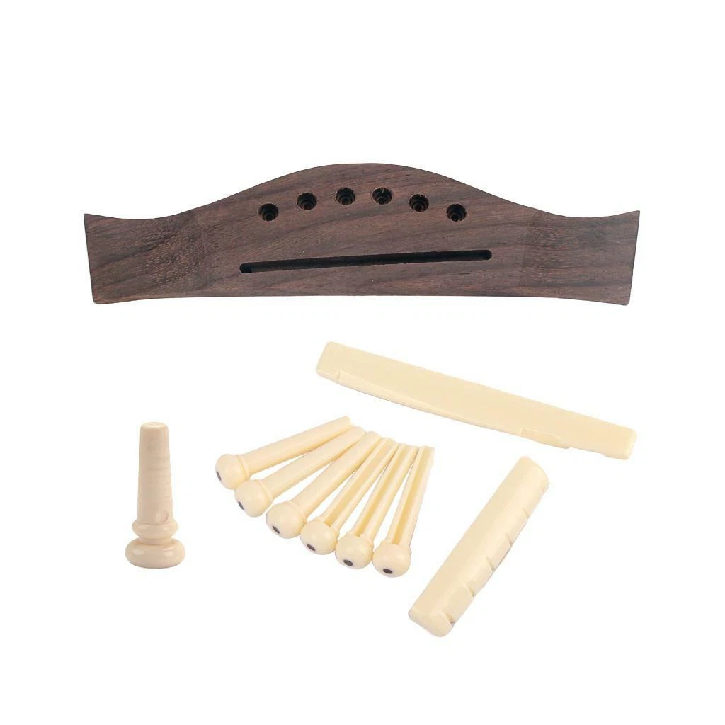 10 Dadi In Osso Non Sbiancato Per Ponte Sella Chitarra – 43x6x9 Mm, Liuteria