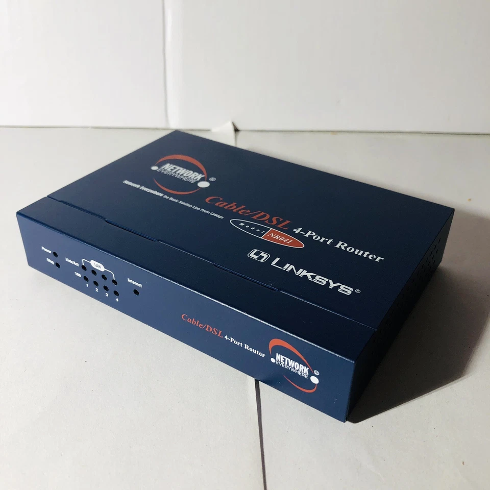 Linksys NR041 Cable/DSL 4 Port Router 10/100 Wired Router No Power Cord - Image 2 of 4