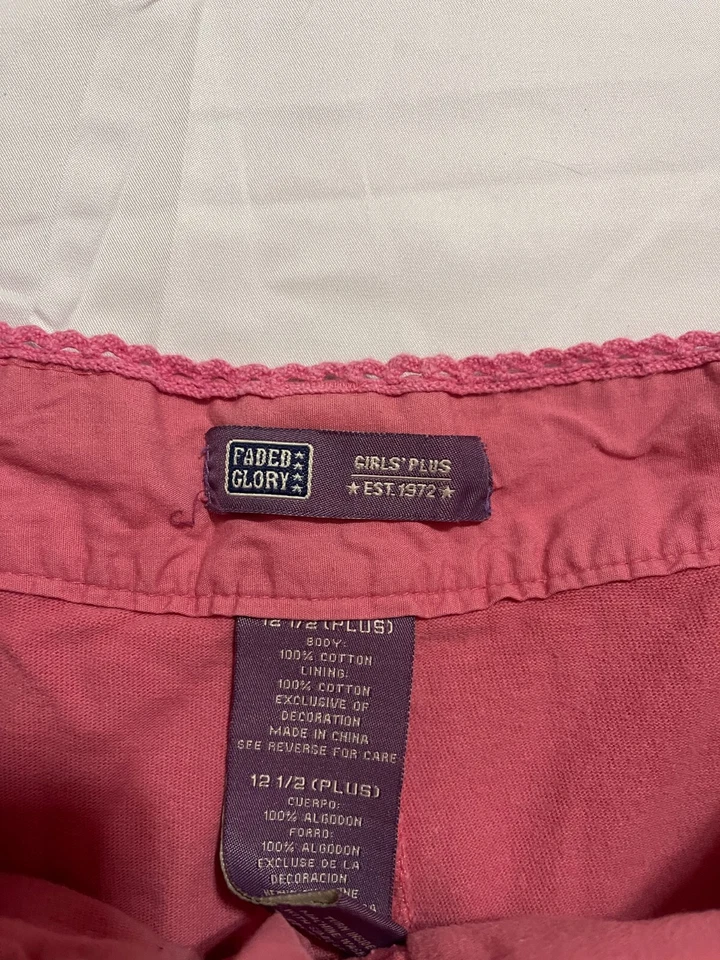 y2k 2000s Faded Glory Girls Plus Pink Mini Skirt Size 12 1/2 Plus - Image 2 of 3