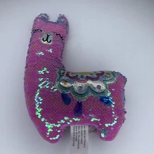 Llama Plush Magic Sequence Stuffed Animal 10" Plush Pink color change flip