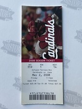 2008 Chicago Cubs St Louis Cardinals Ticket 5/2/08 Schumaker Walk-off Home Run