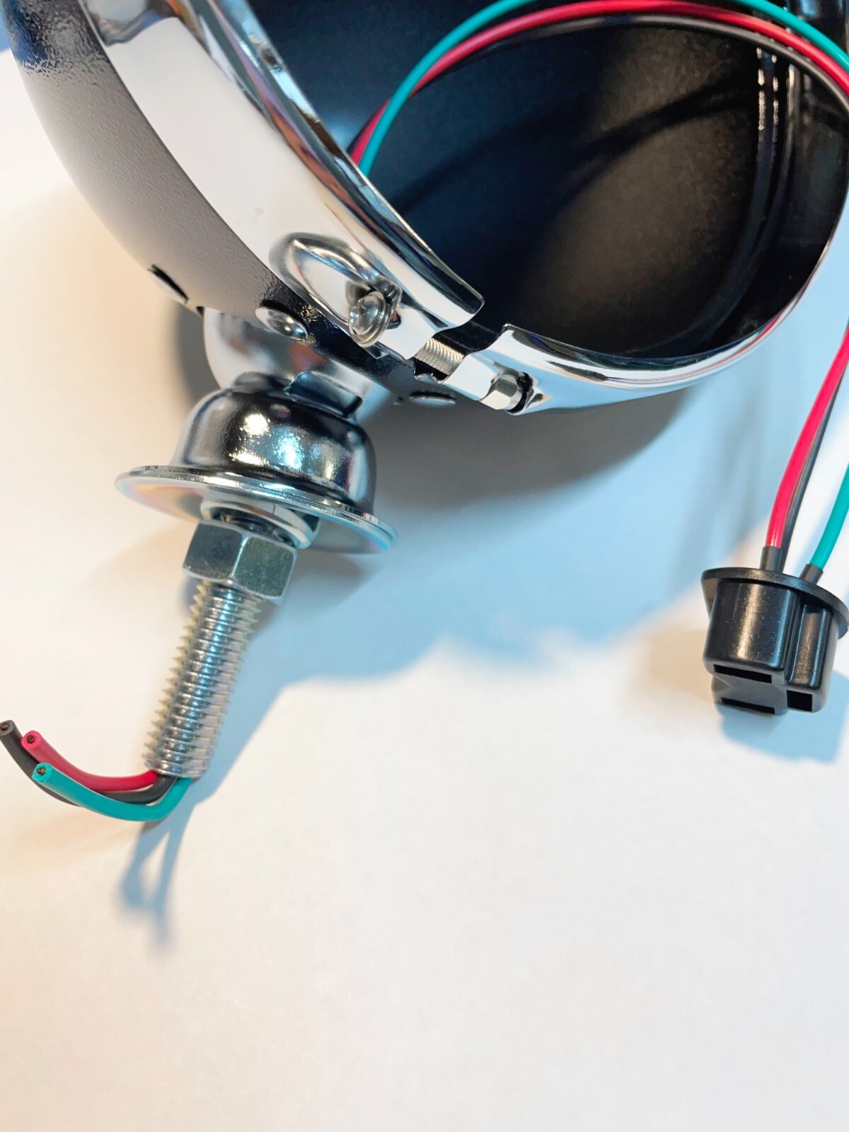 HEADLIGHT BUCKETS 7" PRIMERED CHROME RING X PAIR HOT ROD eBay