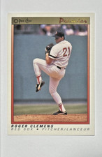 Roger Clemens 1991 O-Pee-Chee Premier #23 MLB Baseball Insert Card Red Sox