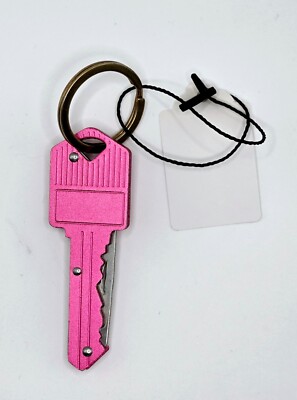 Defensive Keychain Key K N I F E Stainless Steel Strong Discrete Portable Pink N