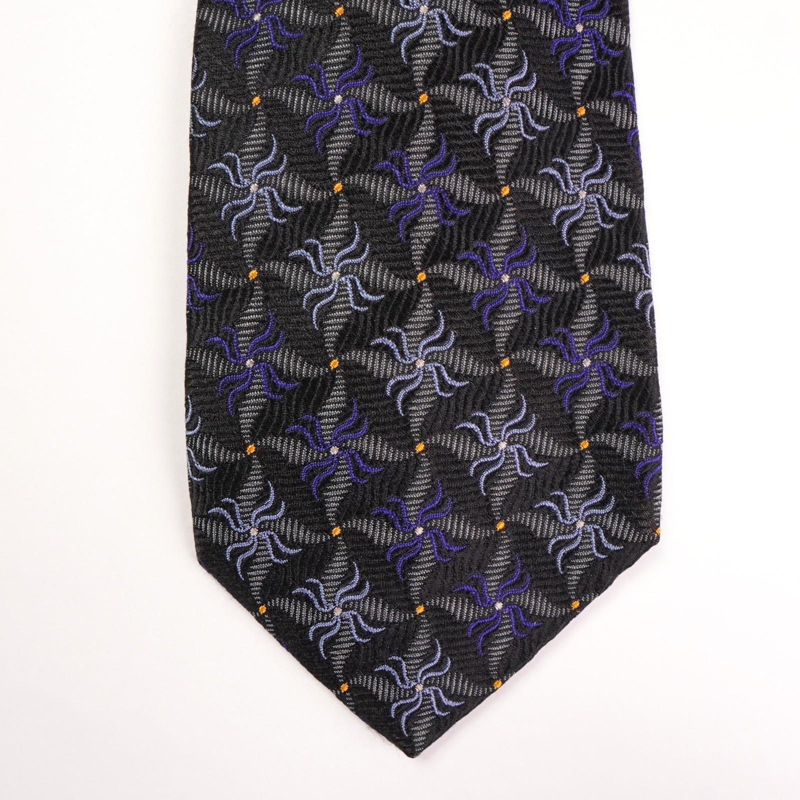 ROBERT TALBOTT ESTATE SILK ABSTRACT PINWHEEL BLAC… - image 3