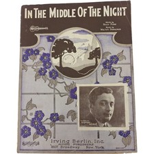 In the Middle of the Night Featured by Bernard Weber 1925 Vintage Sheet Music