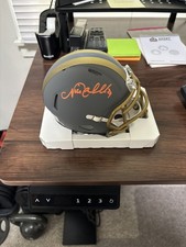 NICK CHUBB SIGNED CLEVELAND BROWNS SLATE SPEED MINI HELMET BECKETT QR