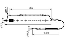 BOSCH Bremsseil Seilzug Feststellbremse 1 987 482 805 für MERIVA OPEL S10 VAN