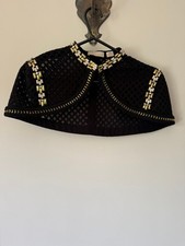 SASS & BIDE BLACK CAPELET/SHOULDER PIECE  Palais Grande Capelet