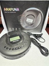 ARAFUNA Portable CD Player Bluetooth with FM Radio, 2000mAh Rechargeable CD Play