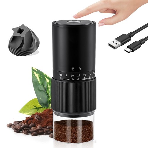 Amosfun Moulin à Café Électrique - Broyeur à Grains Domestique 220V Pour Café, Céréales Et Épices