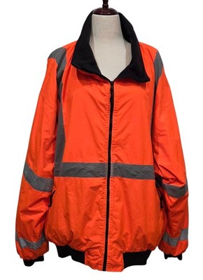 Tri Mountain Safety Neon Reflective Coat Sz 6XLT 3M Scotchlite Class 3 ANSI READ